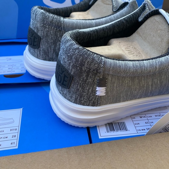 Hey Dude Men’s Wally H2O Mix Shoes Galaxy Grey Loafers Comfort Sizes 8-13 New - Picture 6 of 8